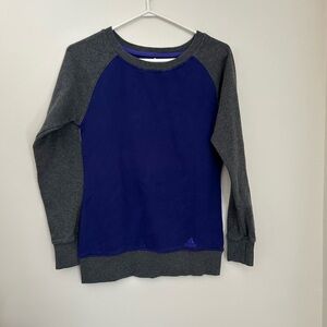 Adidas Blue and Gray Sweatshirt